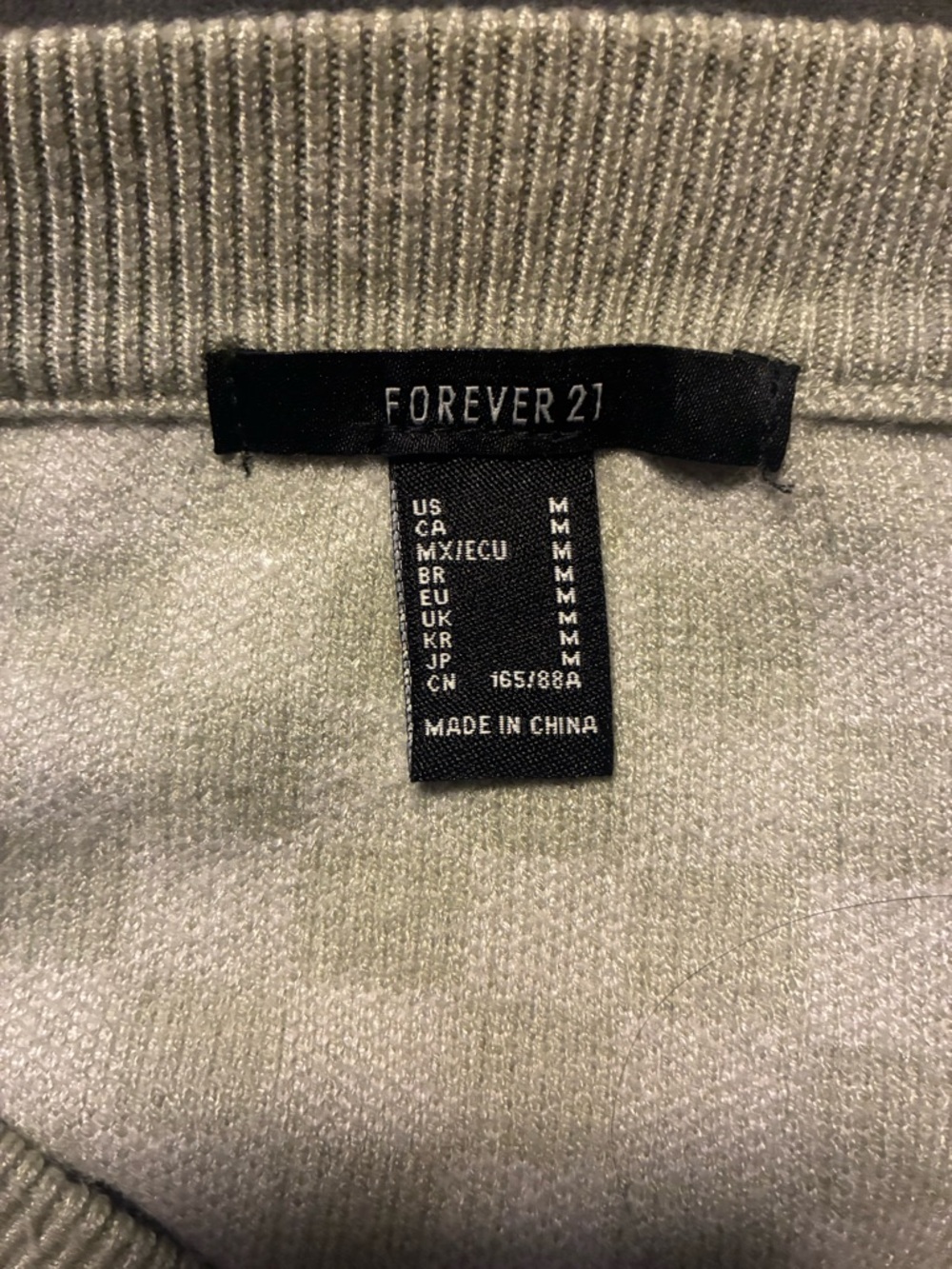 Forever 21 Sage Green & White Checkerboard V-Neck Cardigan - Picture 4 of 4